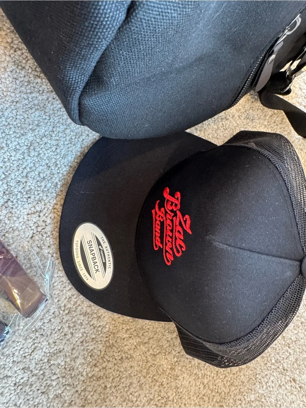 Zac Brown Band Black Duffel Bag with Matching Trucker Hat, socks and accessories
